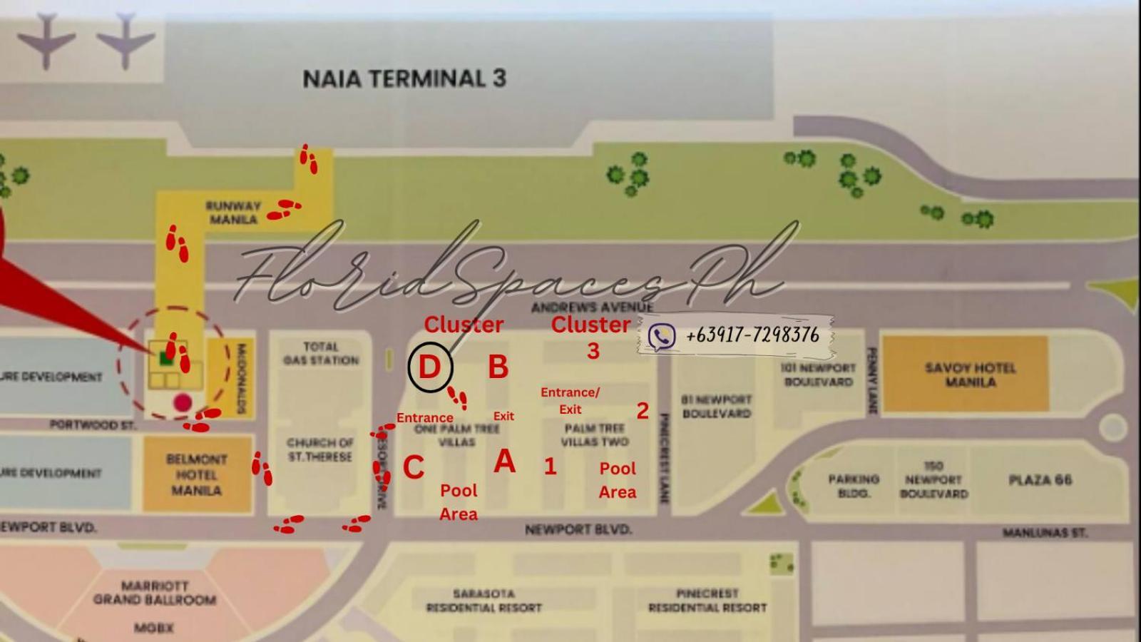 One Palm Tree Villas Condominium - Studio 2Nd Fl With Balcony - Across Terminal 3 Airport 帕赛 外观 照片
